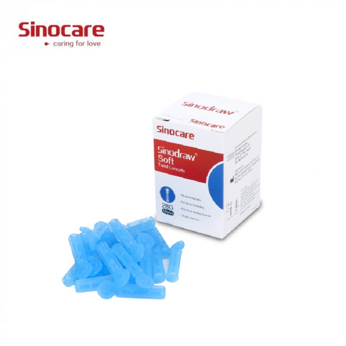 Sinocare Sinodraw Soft Disposable Blood Lancets Pcs Exp February